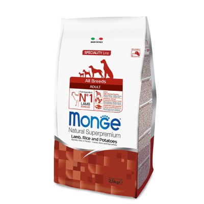 MONGE DOG Jehně, rýže, brambory 15kg  26/15- chovatelské balení - jehně rýže brambor.jpg