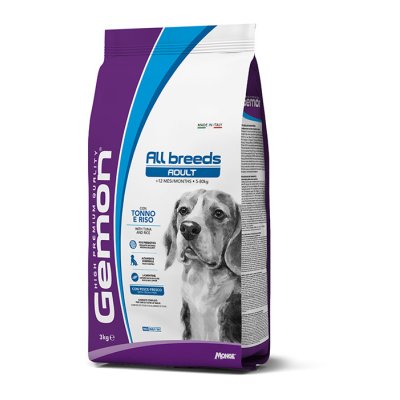 GEMON Dog All breeds  Adult Tuňák s rýží 3 kg   25/13