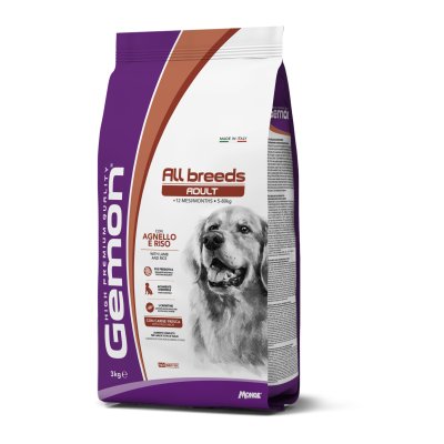 GEMON Dog All breeds Adult Jehně s rýží   3 kg  25/13