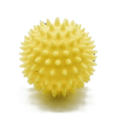 Míček s bodlinami  pískací - žlutý VINYL  6.5cm (100/1) - 6060.jpg
