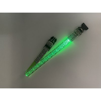 Obojek nylon LED SVĚTELNÝ ZDROJ - ZELENÝ velikost XL - 67g.jpg