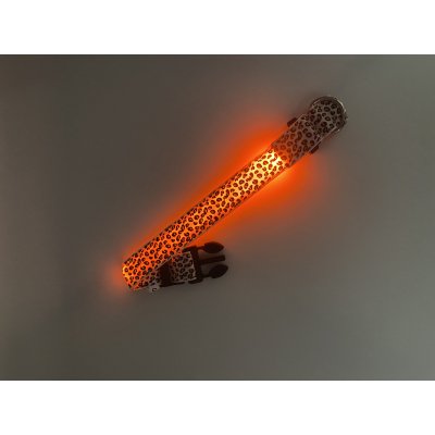 Obojek nylon LED SVĚTELNÝ ZDROJ-  ORANŽOVÝ velikost XL - 67o.jpg