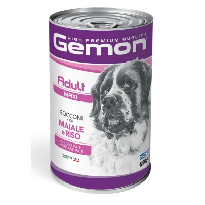 GEMON Dog HP Maxi kousky  vepřové maso  1250g/12bal