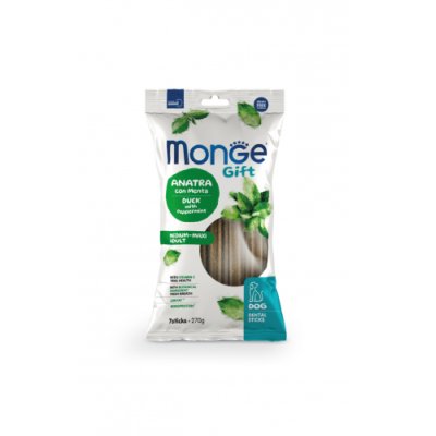 MONGE GIFT  Dog  Dentální  jemné tyčinky MEDIUM/MAXI  kachna s mátou 270g