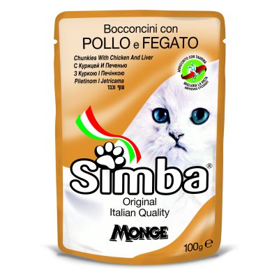 SIMBA Cat kapsička kuřecí s játry  100g/24bal