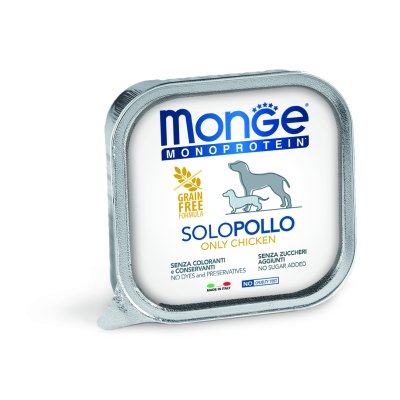 MONGE Dog MONOPROTEIN paštika  kuřecí 150g/24ks