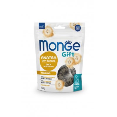 MONGE GIFT Dog  Adult  "M'' pamlsky - kachna s banánem 150g/10