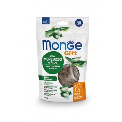 MONGE GIFT  Cat Plněné polštářky s treskou a aloe vera 60g/10