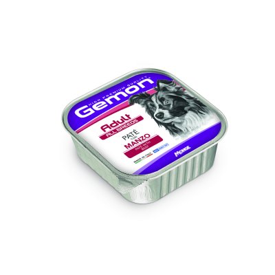 GEMON Dog Adult paštika s kousky hovězí 150g/24bal