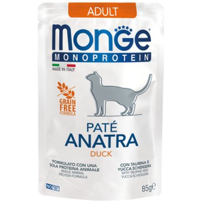 MONGE Monoprotein Cat PATÉ kapsička kachna  85g/28bal