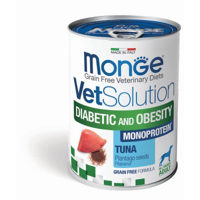 MONGE VET Dog  Diabetic/Obesity  monoprotein tuňák   400g/12ks