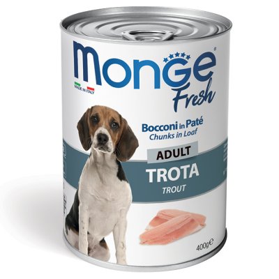 MONGE FRESH DOG Pstruh 400g/24bal